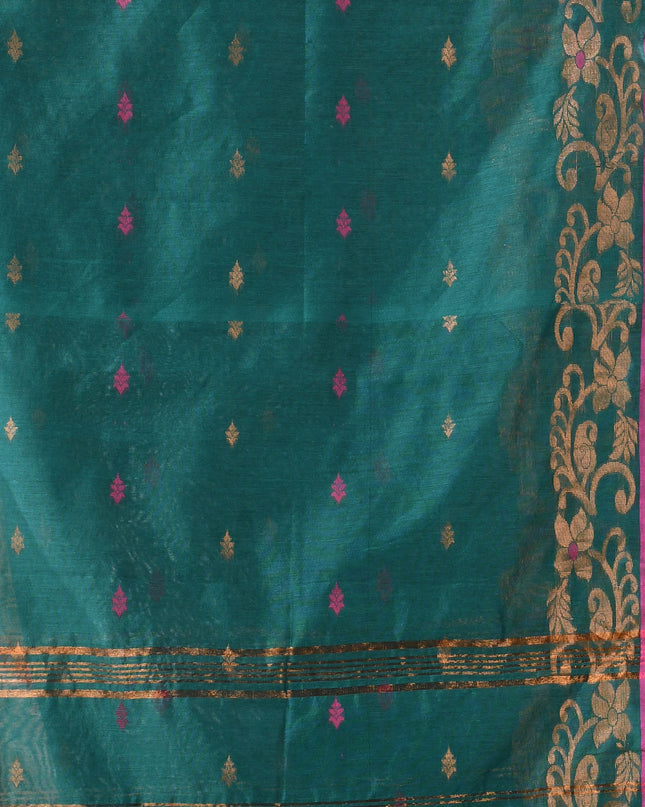 Women cotton silk tant handloom saree mysore party, wear sarees latest, design wedding, banarasi design georgette saree soft silk cotton MidNight Zari sarees for women (Tute)