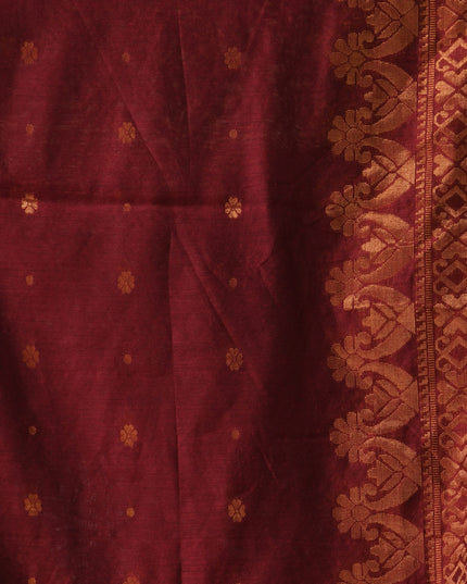 Women cotton silk tant handloom saree mysore party, wear sarees latest, design wedding, kanjivaram georgette chiffon saree soft silk cotton Senzia design sarees for women (Brown)