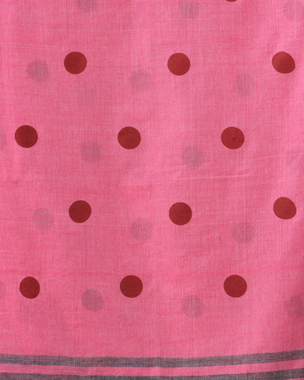 Women cotton handloom mulmul cotton sarees mul cotton sarees for women latest, Nazakat design batik print bandhani malmal linen office daily, party, wear sarees for women (Rose)