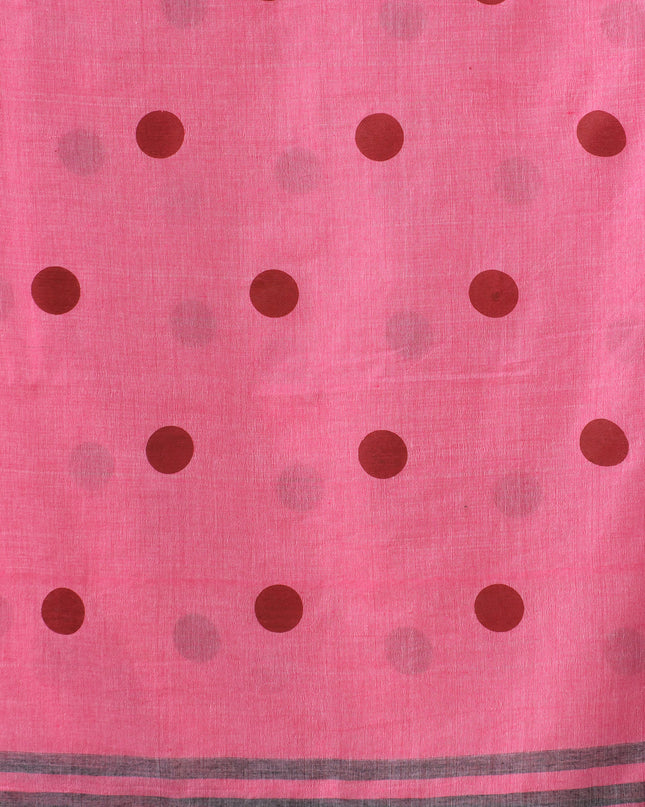 Women cotton handloom mulmul cotton sarees mul cotton sarees for women latest, Nazakat design batik print bandhani malmal linen office daily, party, wear sarees for women (Rose)