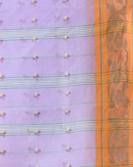 Women Tant cotton saree for woman party, wear handloom sarees for women cotton georgette chettinad cotton silk sarees for women latest, Vasantika design (Purple)