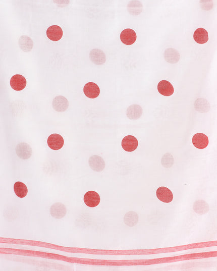 Women cotton silk tant handloom saree mysore party wear sarees latest design wedding handloom  sarees for women latest (Red)