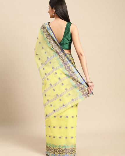 DESH BIDESH Ethnic Motifs Pure Cotton Taant Saree