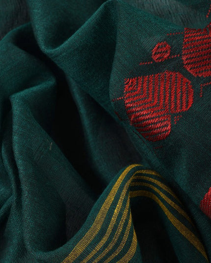 DESH BIDESH Ethnic Motifs Woven Design Pure Cotton Taant Saree