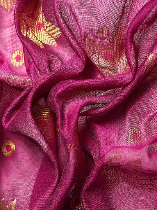 DESH BIDESH Ethnic Motifs Zari Taant Saree