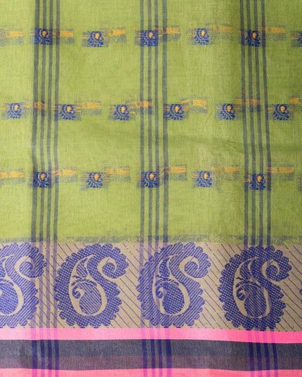 DESH BIDESH Ethnic Motifs Woven Design Pure Cotton Taant Saree