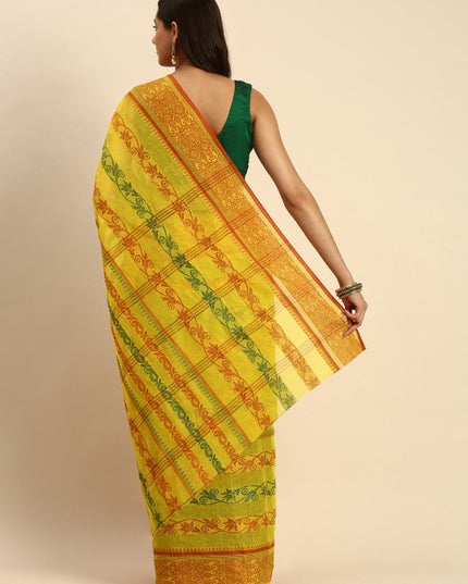 DESH BIDESH Woven Design Pure Cotton Taant Saree