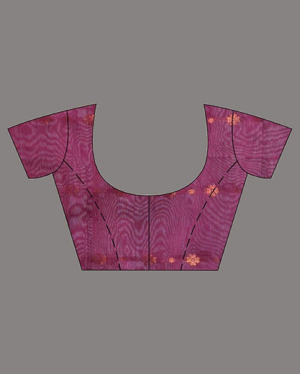 Exquisite Pink & Gold Woven Zari Pure Cotton Blend Saree with Intricate Floral Design