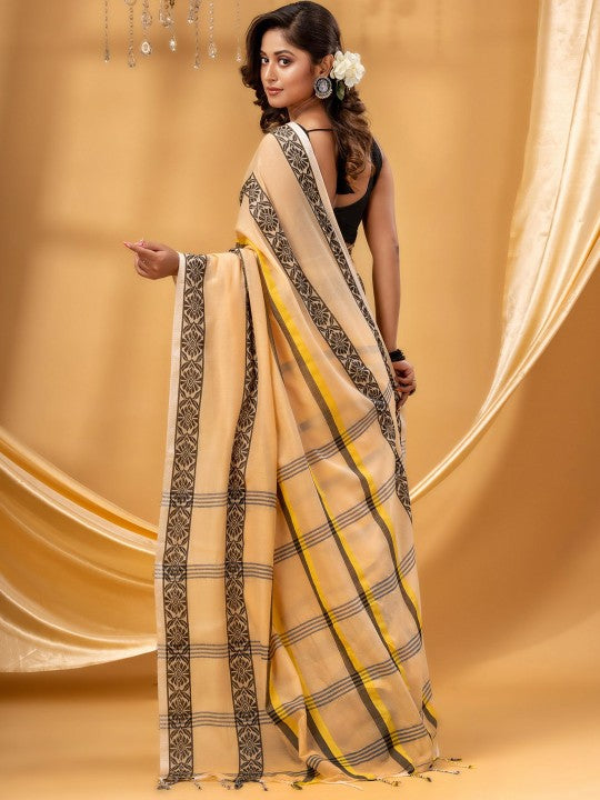 Ethnic Motifs Printed Pure Cotton Taant Saree
