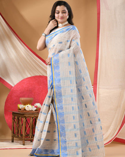 DESH BIDESH Woven Design Pure Cotton Saree