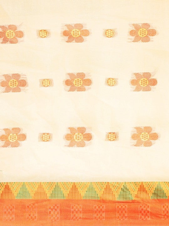 DESH BIDESH Ethnic Motifs Pure Cotton Taant Saree