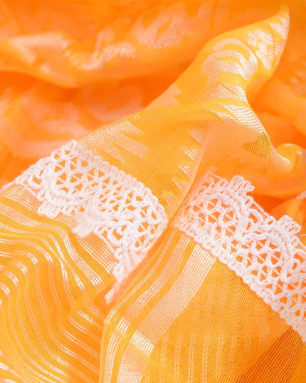 dB DESH BIDESH Women's Cotton Silk Soft Jamdani Saree Fancy Lace Border Jamdani Sarees For Women Without Blouse Piece