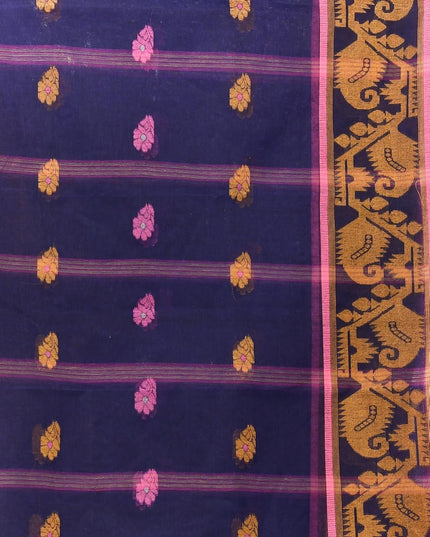 dB DESH BIDESH Cotton Saree For Woman Kolka Loom Design Border Traditional Tant Handloom Cotton Saree For Women Latest, Design Daily Wear Sari for Women Without Blouse Piece