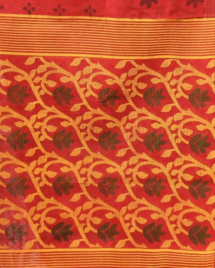 dB DESH BIDESH Women`s Saree for Woman Cotton Silk Bonoshree Printed Soft Cotton Saree for Daily Office wear Women Saree with Blouse Piece
