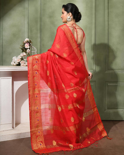 dB DESH BIDESH Women`s Pure Soft Silk Kanjivaram Kanchipuram Silk Saree With Varnikha Party, Wear Design With Blouse Piece For Wedding
