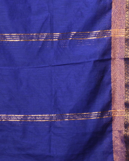 dB DESH BIDESH Women's Soft Silk Saree For festival Party, Wear Cotton Silk Noor-E-Rang Gold Zari Border Style Sari With Blouse Piece