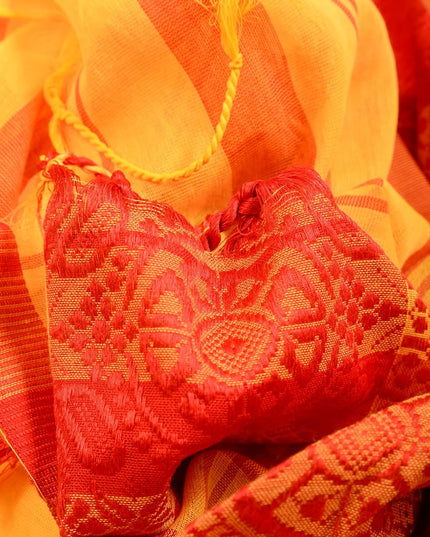 dB DESH BIDESH Women`s Cotton Linen Sarees For Women Nakshipar Design Bengal Handloom Mulmul Cotton Saree for women with unstitched Blouse Piece