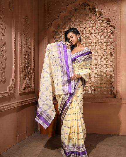 dB DESH BIDESH Women Traditional Pure Handloom Tant Cotton saree for woman KolkaMandir Latest, Design Without Blouse Piece