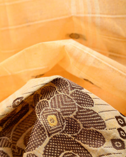 dB DESH BIDESH Cotton Saree For Woman Karupallav Design Border Traditional Tant Handloom Cotton Saree For Women Latest, Design Daily Wear Sari for Women Without Blouse Piece