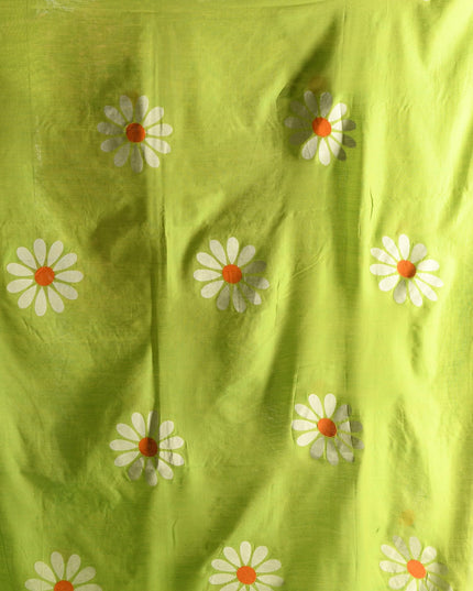 dB DESH BIDESH Women`s Mul Cotton Sarees Soft Fancy Phoolpari Latest, Design Party, Wear Cotton New Linen Saree For Woman With Blouse Piece (Green)