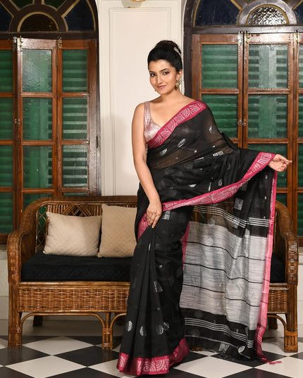 dB DESH BIDESH Women`s Cotton Silk Saree with Copper Zari Woven Mayurpankhi Design Soft Kanjivaram Cotton Silk Saree With Blouse Piece | Sari for women