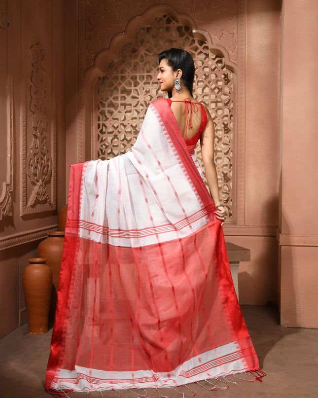 dB DESH BIDESH Women`s Pure Soft Spun Cotton Lichi Silk Saree For Women Jharna Rekha Latest, New Woven Design Unstitch Blouse Piece | Saree for woman