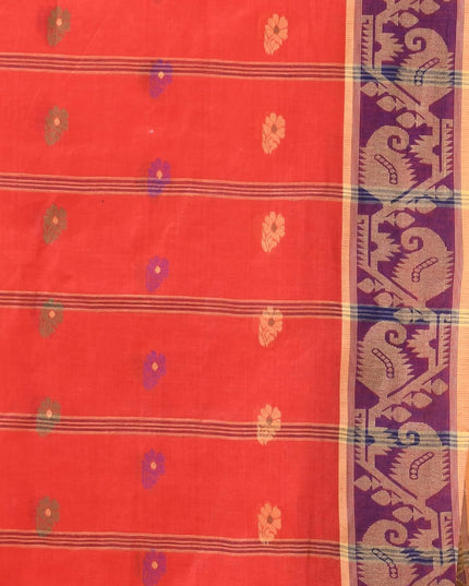 dB DESH BIDESH Cotton Saree For Woman Kolka Loom Design Border Traditional Tant Handloom Cotton Saree For Women Latest, Design Daily Wear Sari for Women Without Blouse Piece