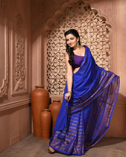 dB DESH BIDESH Women`s Silk Party, Wear Saree for woman latest, design Raatrani Fancy Style Soft Cotton Silk Gold Zari Sarees With Blouse Piece | Women Saree