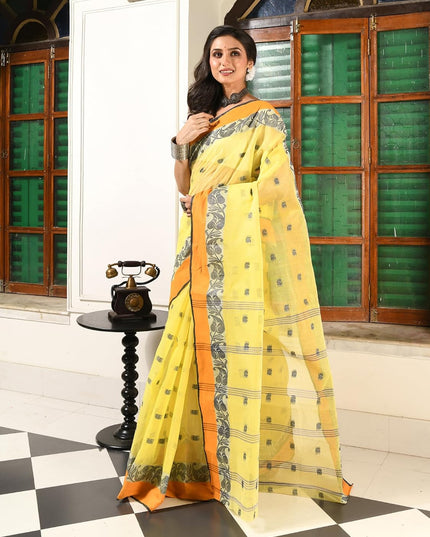dB DESH BIDESH Women`s Cotton Saree For Woman Paan Pallav latest, sarees Design Sari For Women Cotton Tant Sarees For Women Handloom Saree For Woman Without Blouse Piece