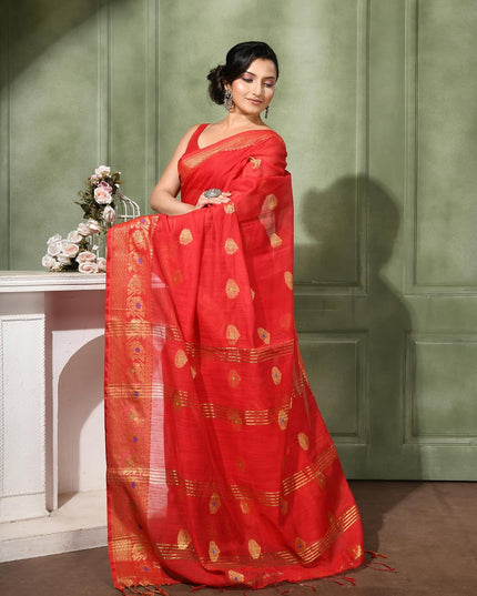 dB DESH BIDESH Women`s Pure Soft Silk Kanjivaram Kanchipuram Silk Saree With Varnikha Party, Wear Design With Blouse Piece For Wedding