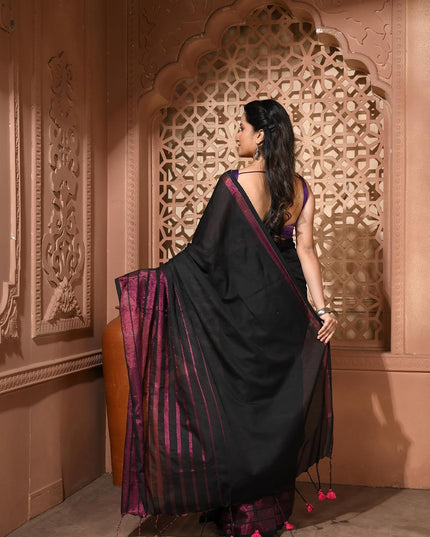 dB DESH BIDESH Women`s Silk Party, Wear Saree for woman latest, design Raatrani Fancy Style Soft Cotton Silk Gold Zari Sarees With Blouse Piece | Women Saree