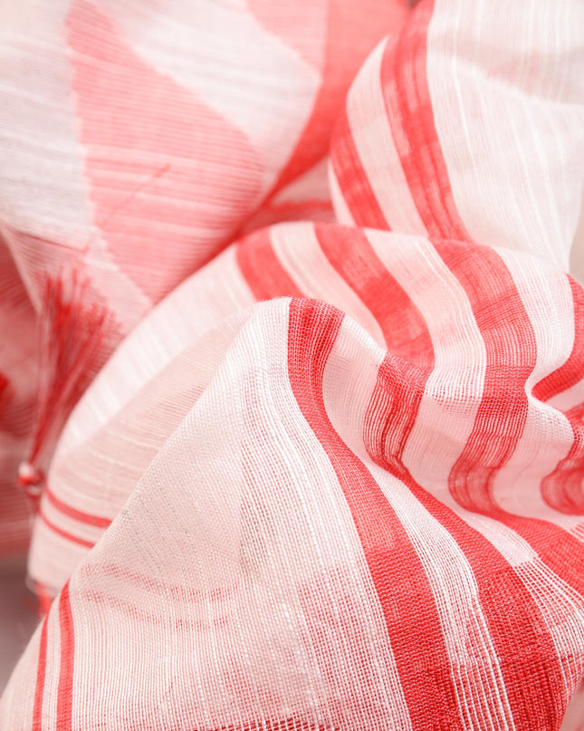dB DESH BIDESH Women`s Cotton Linen Saree with Unstitched Blouse Piece and Floral Printed Pattern | Women Saree for Special Occasion | Stylish Fancy Cotton Silk Sarees (White Saree)