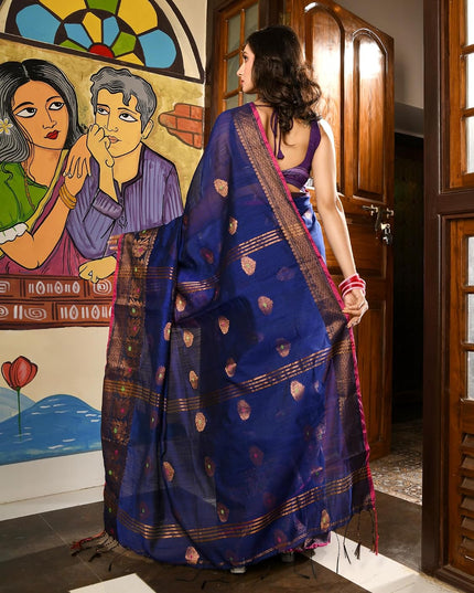 dB DESH BIDESH Women`s Pure Soft Silk Kanjivaram Kanchipuram Silk Saree With Varnikha Party, Wear Design With Blouse Piece For Wedding