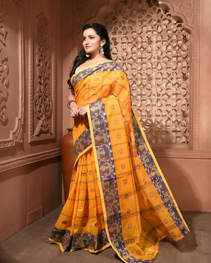 dB DESH BIDESH Women's Traditional Cotton Saree For Woman Charukatha latest, Design Sari For Women Cotton Silk Tant Handloom Bengali Cotton Sarees For Women Without Blouse piece