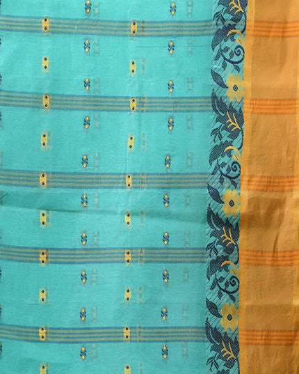 dB DESH BIDESH Women Cotton Sarees for Women Royal Patralika Design Handloom Tant Saree Daily Wear Traditional Bengali Cotton Saree Without Blouse Piece
