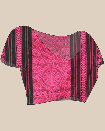 dB DESH BIDESH Women`s Cotton Linen Sarees For Women Nakshipar Design Bengal Handloom Mulmul Cotton Saree for women with unstitched Blouse Piece