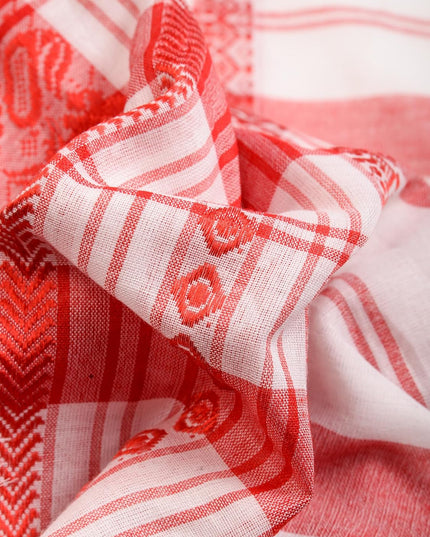 dB DESH BIDESH Women`s Cotton Linen Sarees For Women Nakshipar Design Bengal Handloom Mulmul Cotton Saree for women with unstitched Blouse Piece