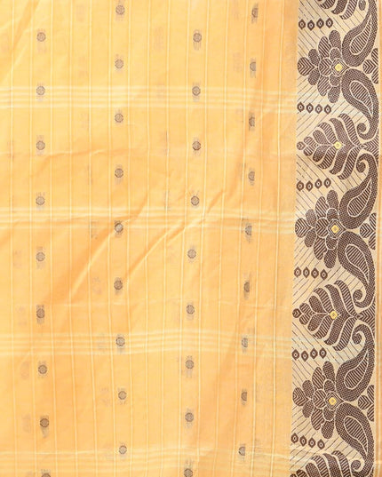 dB DESH BIDESH Cotton Saree For Woman Karupallav Design Border Traditional Tant Handloom Cotton Saree For Women Latest, Design Daily Wear Sari for Women Without Blouse Piece