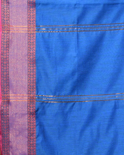 dB DESH BIDESH Women's Soft Silk Saree For festival Party, Wear Cotton Silk Noor-E-Rang Gold Zari Border Style Sari With Blouse Piece