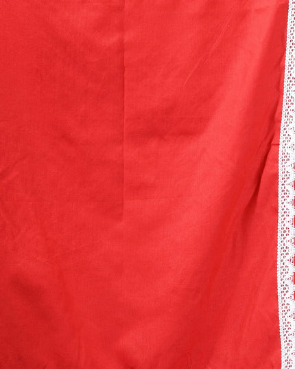 dB DESH BIDESH Women's Soft Cotton Saree For Woman Linen Cotton Komolika Fancy Lace Border Saree with Blouse | Saree For Womens