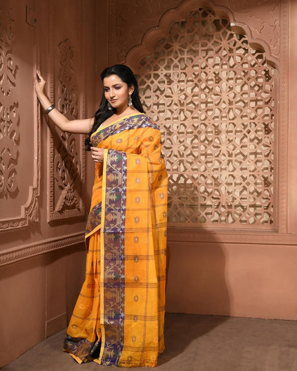 dB DESH BIDESH Women's Traditional Cotton Saree For Woman Charukatha latest, Design Sari For Women Cotton Silk Tant Handloom Bengali Cotton Sarees For Women Without Blouse piece