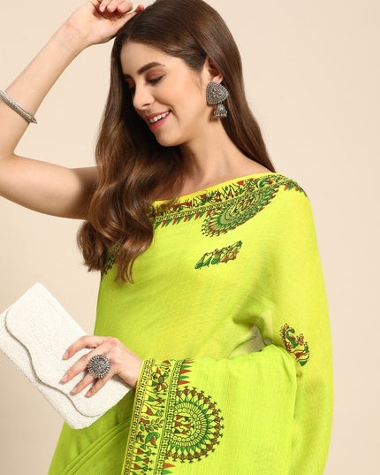 DESH BIDESH Warli Pure Cotton Taant Saree