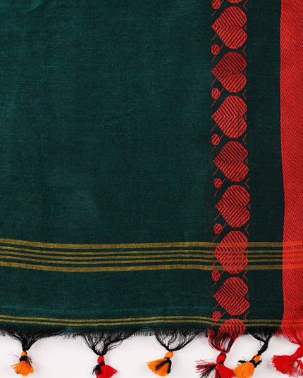 DESH BIDESH Ethnic Motifs Woven Design Pure Cotton Taant Saree