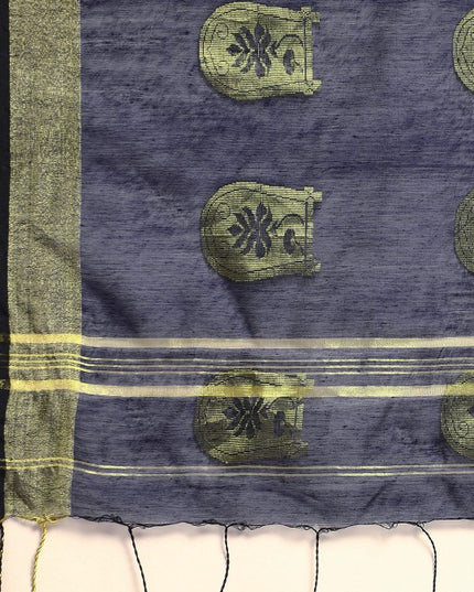 DESH BIDESH Ethnic Motifs Zari Taant Saree