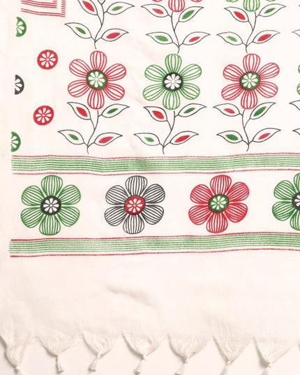 DESH BIDESH Floral Pure Cotton Taant Saree