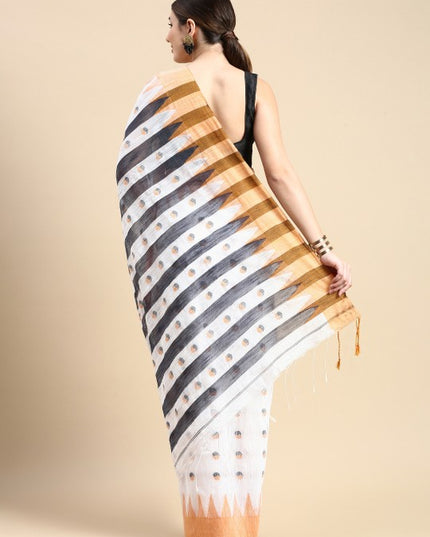 DESH BIDESH Woven Design Pure Cotton Saree