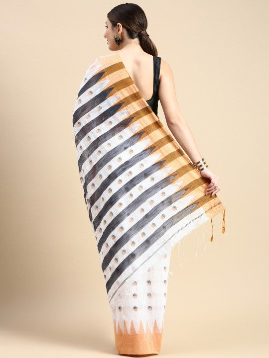 DESH BIDESH Woven Design Pure Cotton Saree