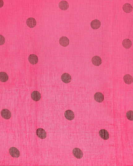 DESH BIDESH Polka Dots Pure Cotton Taant Saree