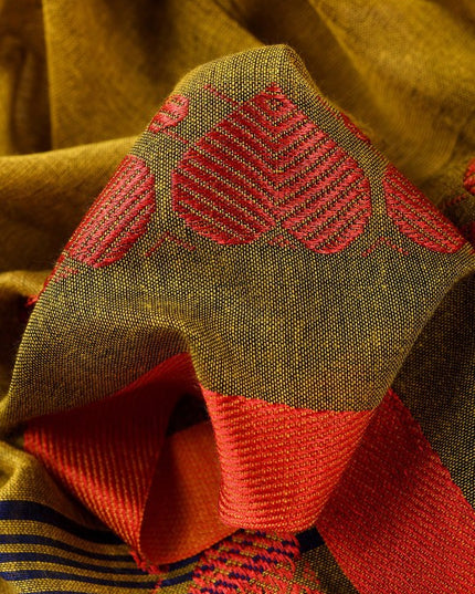 DESH BIDESH Ethnic Motifs Woven Design Pure Cotton Taant Saree