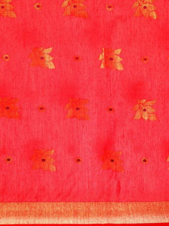 DESH BIDESH Ethnic Motifs Zari Taant Saree